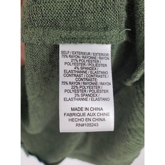 Bobeau NWT Women's Green open front soft cardigan sweater Size Petite XSmall - Picture 4 of 6